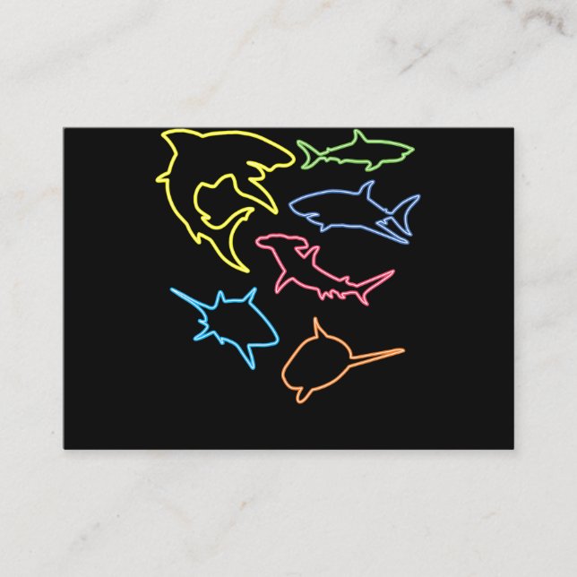 Shark Symbol - Cute Shark Lovers Gifts Business Card (Front)