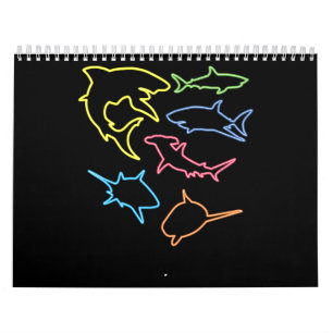 Shark Symbol - Cute Shark Lovers Gifts Calendar