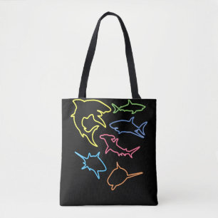 Shark Symbol - Cute Shark Lovers Gifts Tote Bag