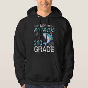 Shark Teacher Student Back School Ready To Attack Hoodie