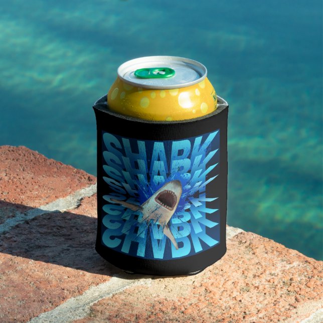 shark text effect typography  can cooler (In Situ Pool)