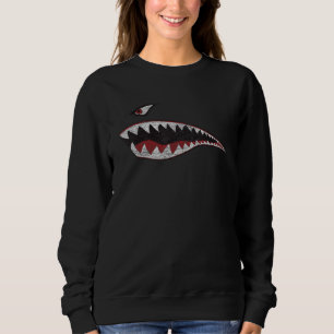SHARK TH NOSE WARHAWK P 40 A 10 WARTHOG WAR PLANE SWEATSHIRT