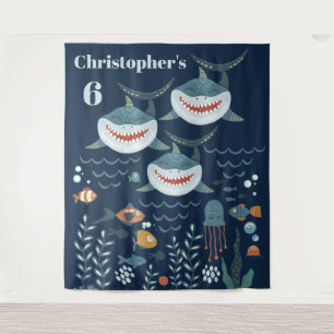 Shark theme DIY age under the sea kids Tapestry