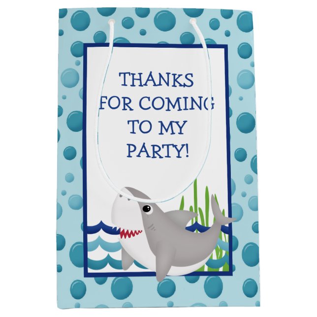 Shark Theme  Medium Gift Bag (Front)