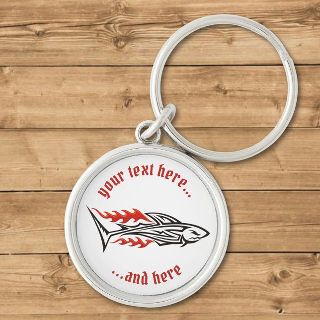 Shark Tribal Icon 2 Key Ring (Creator Uploaded)