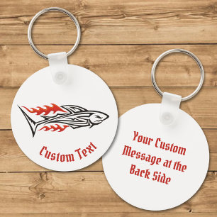 Shark Tribal Icon 2 Keychain
