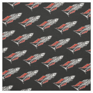 Shark Tribal Icon 2 Pattern Fabric