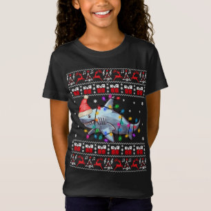 Shark Ugly Christmas Sweater Xmas Lights Family Ma
