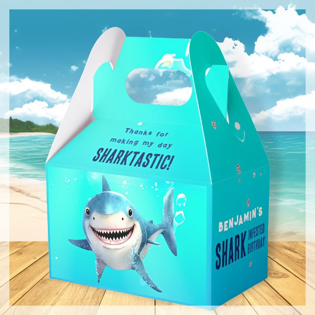 Shark Under The Sea Birthday Party Favour Box (Creator Uploaded)