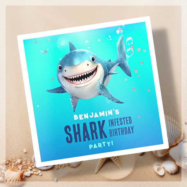 Shark Under The Sea Birthday Party  Napkin (Creator Uploaded)