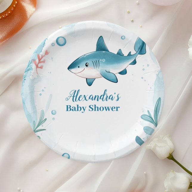 Shark Under the Sea Ocean Animals Paper Plate (Creator Uploaded)