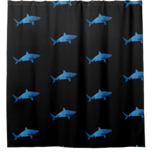 Shark Underwater Marine Landscape Wilderness Shower Curtain