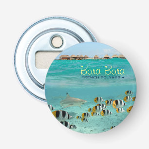 Shark underwater with Bora Bora text Bottle Opener