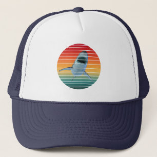 shark vintage style trucker hat