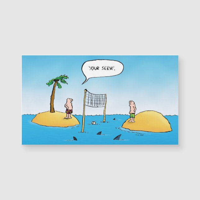 Shark Volleyball Funny Cartoon (Front)