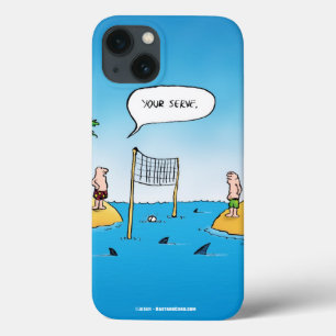 Shark Volleyball Funny Cartoon iPhone 13 Case