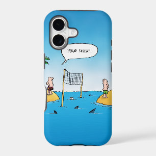 Shark Volleyball Funny Cartoon iPad Air Case