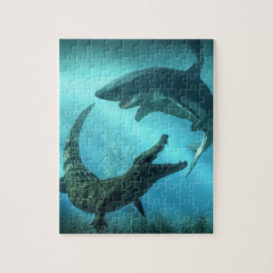 Shark vs Crocodile Jigsaw Puzzle