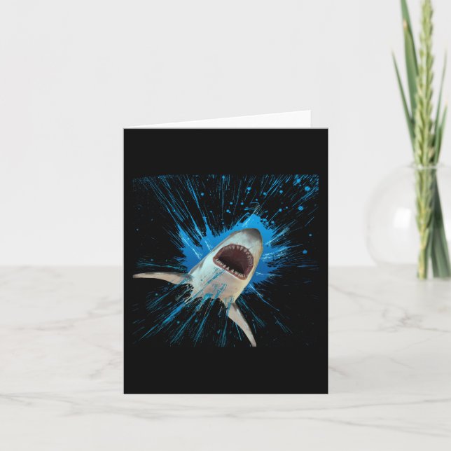 SHARK WATER SPLASH OCEAN INVITATION (Front)