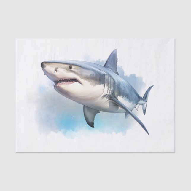 Shark Watercolor Tissue Paper (Front)