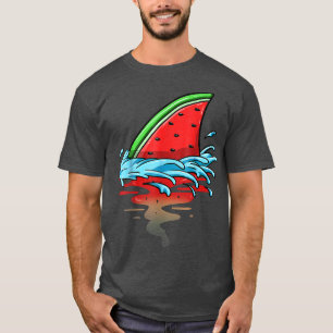 Shark Watermelon Lover Fish Summer Fruit Slice See T-Shirt