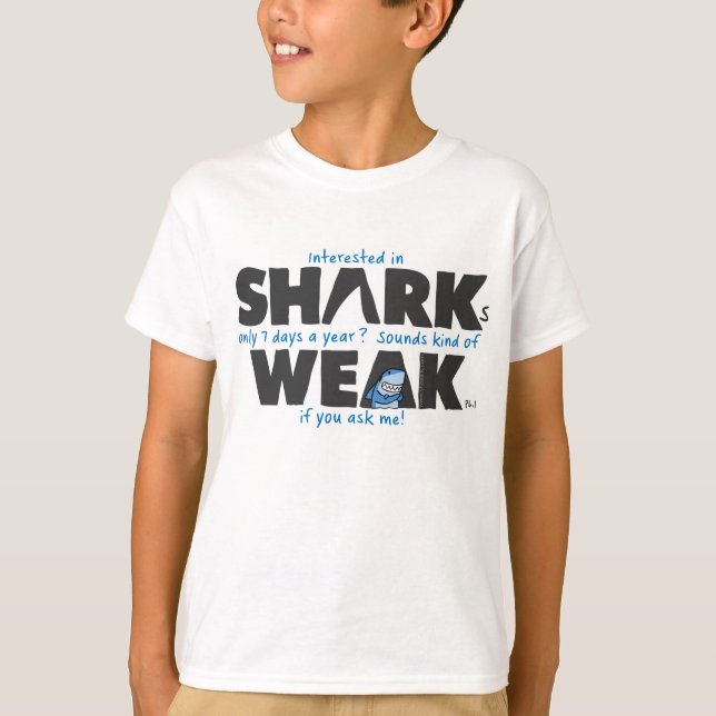 Shark weak white kids t-shirt (Front)
