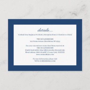 Shark Wedding Details Enclosure Card