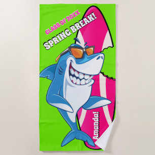 Shark Week Spring Break Beach Towel