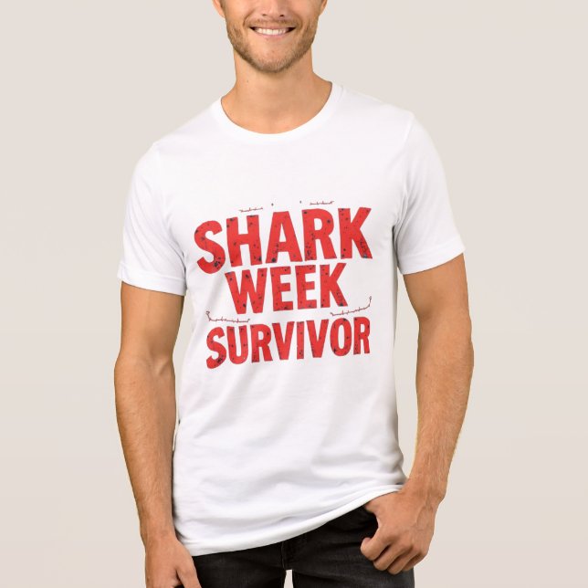 Shark Week Survivor Tri-Blend Shirt (Front)