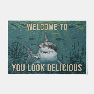 Shark Welcome You Look Delicious doormat