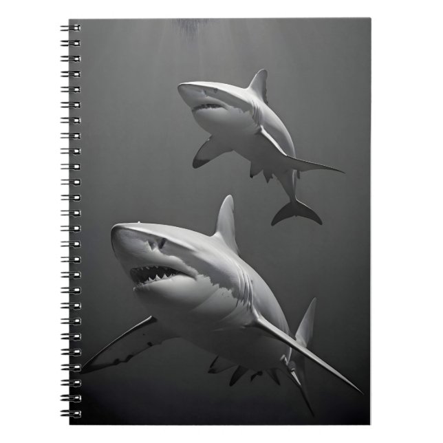 Shark Wildlife Majestic Nature Life Wallpaper Notebook (Front)
