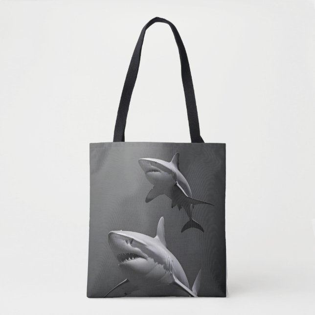 Shark Wildlife Majestic Nature Life Wallpaper Tote Bag (Front)