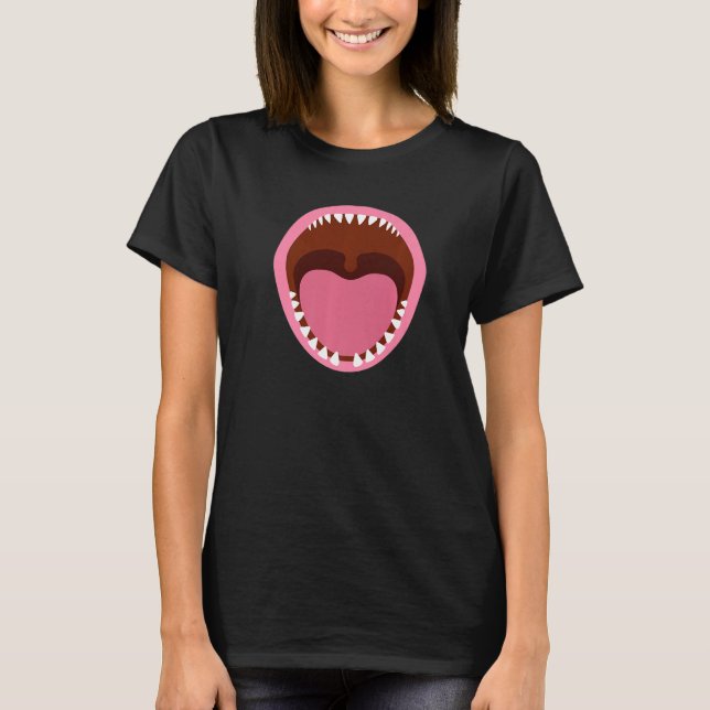 Shark with Open Mouth  1 T-Shirt (Front)