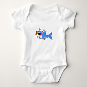 Shark with Pizza as Bait Baby Bodysuit