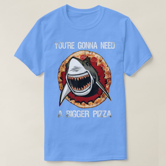 Shark With Pizza Teeth5122 T-Shirt (Design Front)