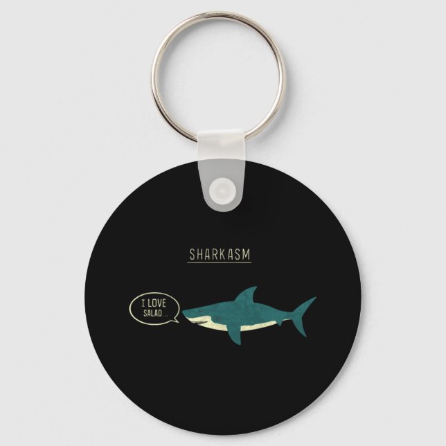 Sharkasm Classic Key Ring (Front)