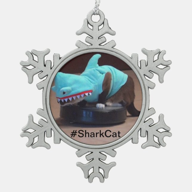 #SharkCat Snowflake Ornaments (Front)