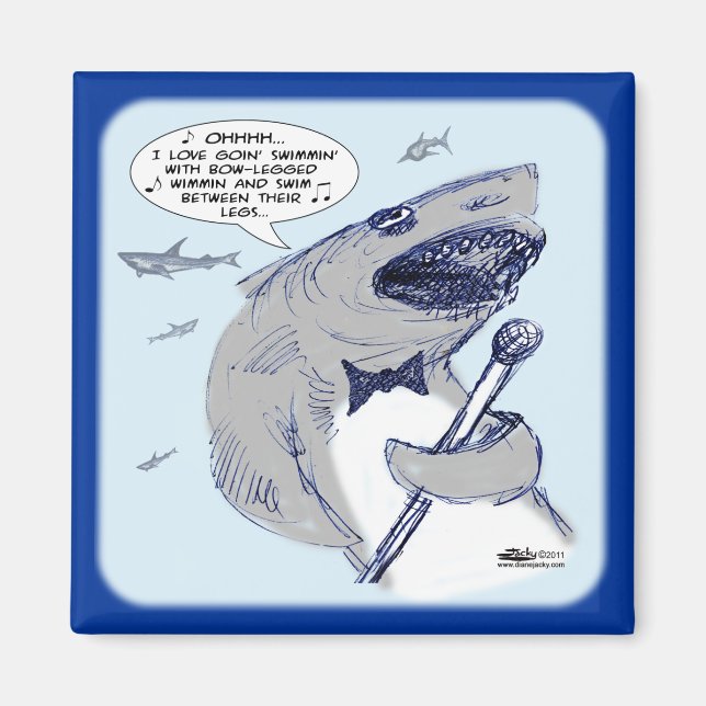 Sharkey Finatra Swimmin' Magnet (Front)