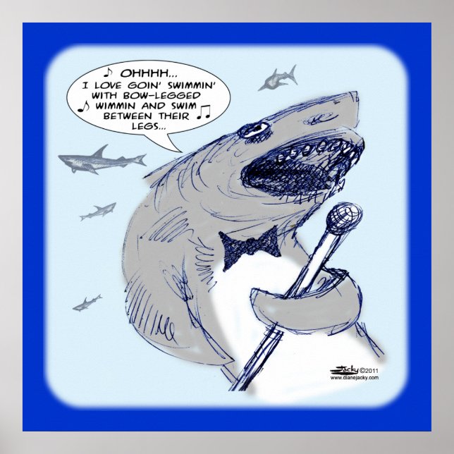 Sharkey Finatra Swimmin' Poster (Front)