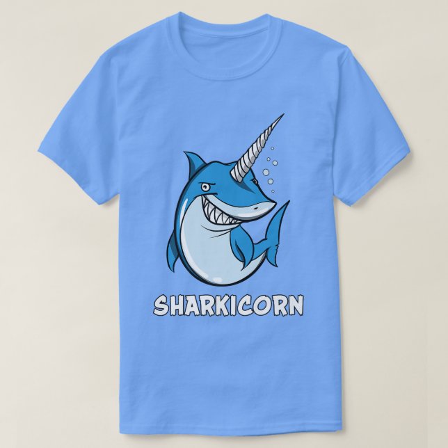 Sharkicorn Shark Unicorn Ocean Fantasy Funny Girls T-Shirt (Design Front)