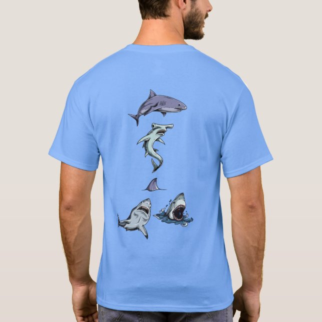 Sharks all over T-Shirt (Back)