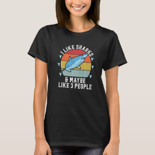 Sharks And 3 People Outdoor Fishing Travelling Oce T-Shirt