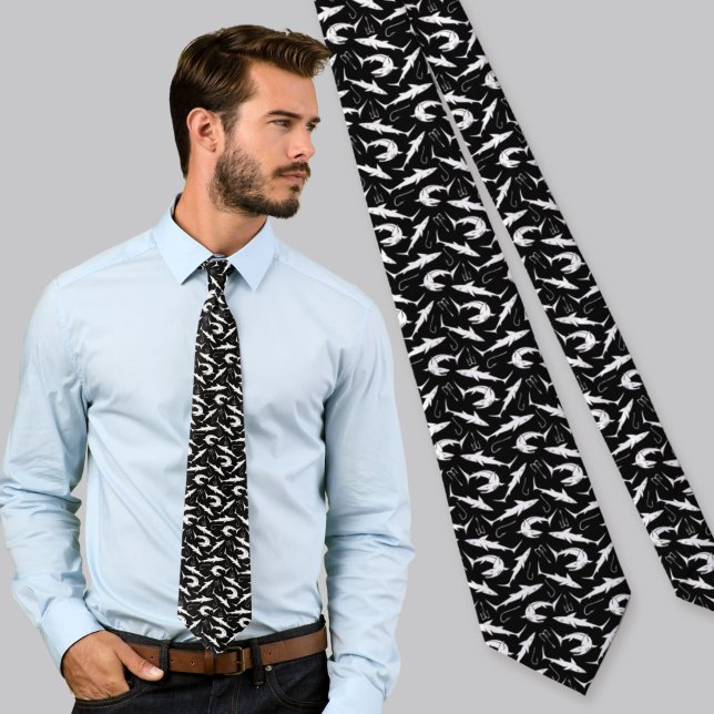 Sharks and Hooks Pattern Tie (Creator Uploaded)