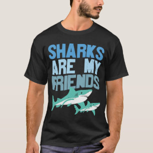 Sharks Are My Friends Cool Shark  Scuba Divers T-Shirt