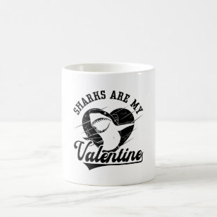 Sharks Are My Valentine Dive Freediver Freediving Coffee Mug