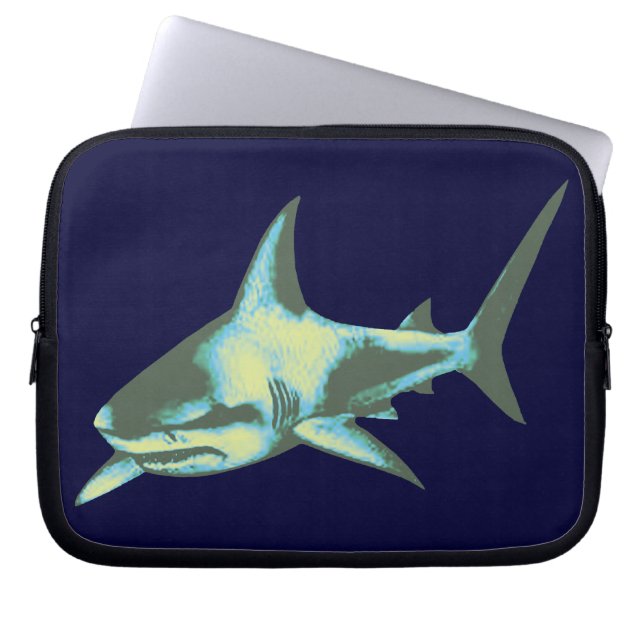 sharks, be careful laptop sleeve (Front)