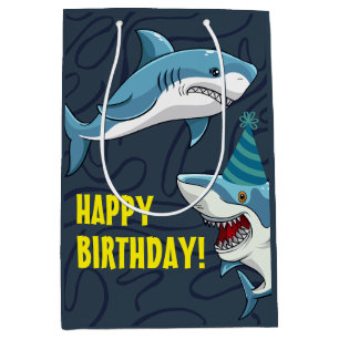 Sharks in Disguise Child Birthday Medium Gift Bag
