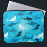 sharks! laptop sleeve<br><div class="desc">Customise your electronic devices with sharks.</div>