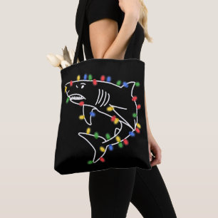 Sharks Lover Tree Christmas Xmas Pet Animal Shark Tote Bag