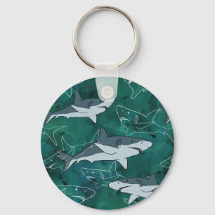 Sharks, marine,sea, fish, predator, animal, jaws, key ring